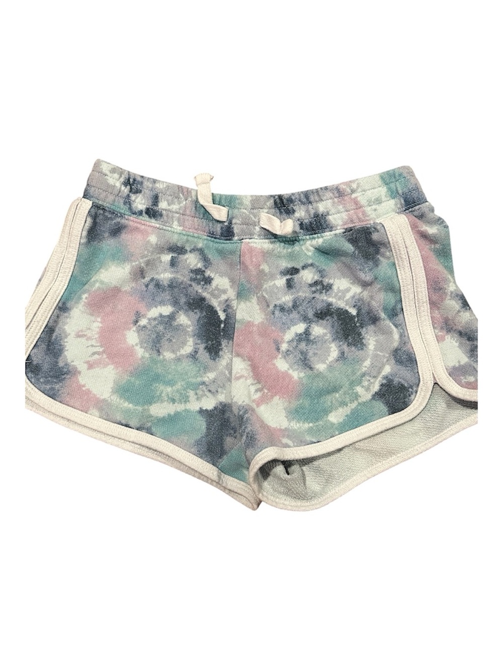 SO Pastel Tie-Dye Athletic Shorts - Pink, Teal & Gray